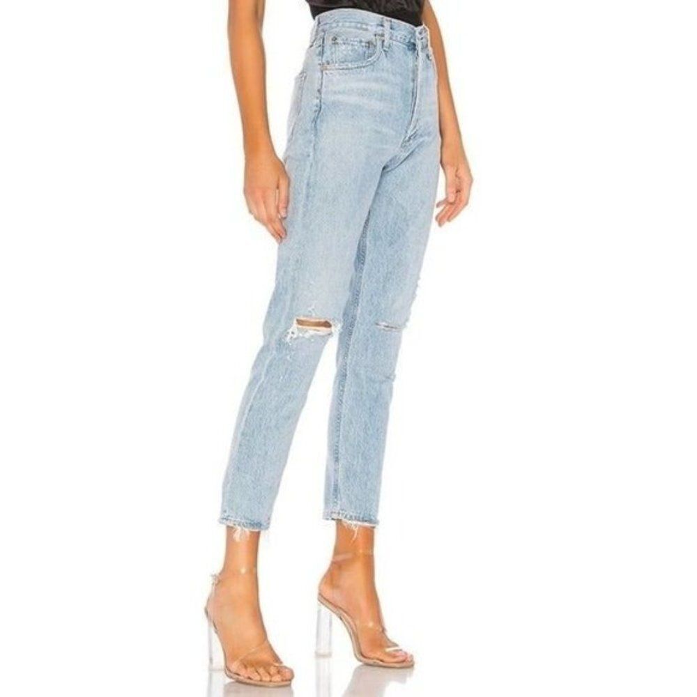 Agolde Women's Jamie High Rise Classic Button Fly Jeans Size 30